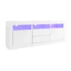 Hochglanz-TV-Schrank mit LED-Beleuchtung, 3 offenen Produktbild-Vorschau 11