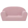 vidaXL Detská 2-miestna pohovka Pink Soft Plush Náhľad obrázku produktu 3