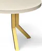 Ausziehbarer runder Esstisch KASCHMIR Ø100–300 cm – Goldene Produktbild-Vorschau 10