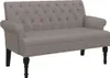 vidaXL Banc avec dossier Taupe 120x62x75,5 cm Tissu Voir les images du produit 1
