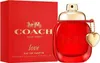 A red Coach Love Eau de Parfum bottle and its packaging are displayed against a white background. Voir les images du produit