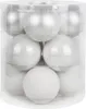 Weihnachtskugeln Glas 8cm, 12 Stück, Farbe:Just White-Mix ( Produktbild-Vorschau 2