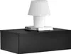A black floating nightstand with a white lamp on top, placed on books. Náhled obrázku produktu