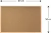 A corkboard with dimensions indicated by measurement lines and text. Náhled obrázku produktu