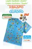 A blue Lyapko applicator mat with colorful dots, presented with text overlays and icons. Produktbild-Vorschau