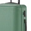 A close-up view of a green suitcase. Produktbild-Vorschau