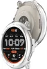 A smartwatch with a silver casing and a digital display showing time, date, and fitness metrics. Náhled obrázku produktu