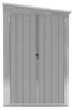 vidaXL Capannina attaccata Grigio 118x288x178 cm Acciaio Anteprima dell’immagine prodotto 3
