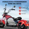 E-Motorroller M1P-Rot 60V 2000W Motor 30AH 45km/h Bis zu Produktbild-Vorschau 4