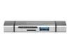 DIGITUS Dual Card Reader Hub USB-C / USB 3.0 OTG grau Produktbild-Vorschau 15