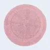 HOMESCAPES Runde Battematte rosa 80 cm aus 100% Baumwolle Produktbild-Vorschau 1