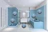 A diagram illustrating IP ratings for different zones in a bathroom. Produktbild-Vorschau