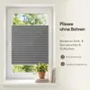 Plissee Klemmfix ohne Bohren 90x120cm Dunkelgrau Produktbild-Vorschau 2