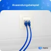 hb-digital Netzwerk Dose 2 Port mit 2 x Keystone Modul CAT Produktbild-Vorschau 10