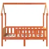 Kinderbett Hausbett Wachsbraun 70x140 cm Kiefer Produktbild-Vorschau 3