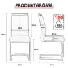 4er-Set Freischwinger mit verchromtem Metallgestell – weich Produktbild-Vorschau 10