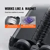 Close-up view of a manual carpet sweeper, highlighting its rotating brush and wheels with descriptive text overlays. Náhled obrázku produktu