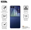 Marketing image for a screen protector for a Samsung Galaxy Z Flip7, showing the phone and feature callouts. Podgląd zdjęcia produktu