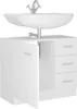 vidaXL Vanity Unit White 63x30x54 cm Drevo Materiál Náhľad obrázku produktu 4