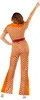 A woman wearing a retro jumpsuit, posing with her arm raised. Produktbild-Vorschau