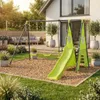 Altalena da giardino con scivolo e canestro, 6 posti, Verde Anteprima dell’immagine prodotto 8