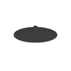 A black, round shower head with multiple small nozzles is shown against a white background. Produktbild-Vorschau