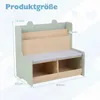 COSTWAY 3 in 1 Bücherregal Kinder mit Sitzbank, Kinderregal Produktbild-Vorschau 3