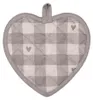 Clayre & Eef Topflappen 20x20 cm Beige Grau Baumwolle Produktbild-Vorschau 2