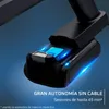 Close-up of a vacuum cleaner's battery pack with blue LED lights. Náhled obrázku produktu