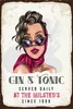 vianmo Holzschild 18x12 cm Gin & Tonic Served Daily Produktbild-Vorschau 1