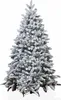 A full shot of a flocked artificial Christmas tree on a white background. Podgląd zdjęcia produktu