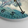 Wanduhr - Rund - Glasuhr - Baum Natur Feld - 30x30cm - Produktbild-Vorschau 5