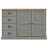 vidaXL Sideboard avec tiroirs VIGO 113x40x75 cm Pin massif Voir les images du produit 5