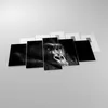 Bilder auf glas - 5 Teile - Affe Gorilla Porträt - 160x85cm Produktbild-Vorschau 2