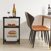 IBUYKE Beistelltisch 3 Ebenen Schwarz Industrie-Design Produktbild-Vorschau 4