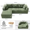 Cord Modulsofa mit Tiefsitz, frei kombinierbares Ecksofa Produktbild-Vorschau 6