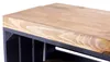 Sitzbank schwarz mit Sitzfläche aus dicken Holzplanken Produktbild-Vorschau 5
