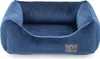 Premium Hundebett Velvet Blau S – 63x55x19 cm | Weiches Produktbild-Vorschau 1