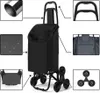 VOUNOT Einkaufstrolley Klappbar mit 6 Räder, Treppensteiger Produktbild-Vorschau 3