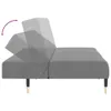 The Living Store Schlafsofa 2-Sitzer Hellgrau Samt Produktbild-Vorschau 7