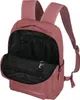 A rose-colored backpack with its main compartment open. Produktbild-Vorschau