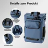 Torba na bagażnik Wiltec niebieska, plecak rowerowy 20 l, Podgląd zdjęcia produktu 7