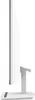 A side view of a white computer monitor on a white stand, set against a white background. Voir les images du produit