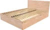 Bettkasten 2 Sitzer aus Holz mit Kopfteil - 160x200 - Roh Produktbild-Vorschau 1