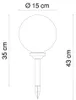 3er Set LED Außen Solarleuchten, Kugel weiß, 15 und 20 cm Produktbild-Vorschau 13