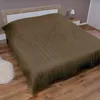 Přehoz XL (140x210 cm) s polstrovanou mezivrstvou (hnědý) - Náhled obrázku produktu 1