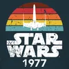 Star Wars Schriftzug 1977 Retro Männer T-Shirt, XL, Navy Produktbild-Vorschau 2