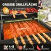 Outsunny Holzkohlegrill aus Edelstahl fahrbar Grillwagen Produktbild-Vorschau 4