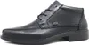 A black leather shoe is shown against a white background. Podgląd zdjęcia produktu