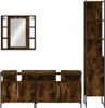 Eleganten-Stil 4-tlg. Badmöbel-Set Räuchereiche Produktbild-Vorschau 6